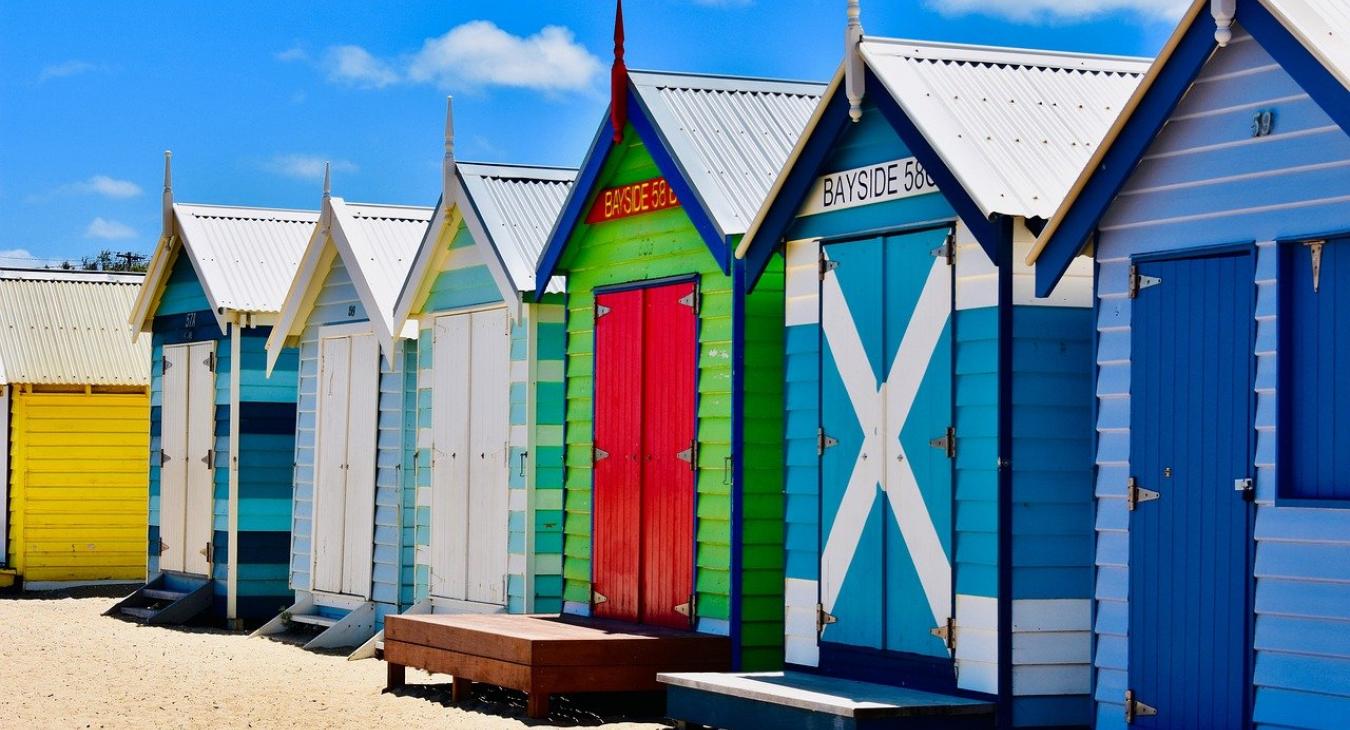 Casetas de playa en Australia.