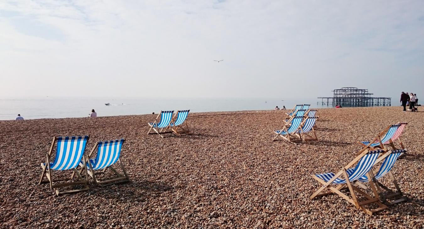 Playa de Brighton. Cursos de inglés en Reino Unido.