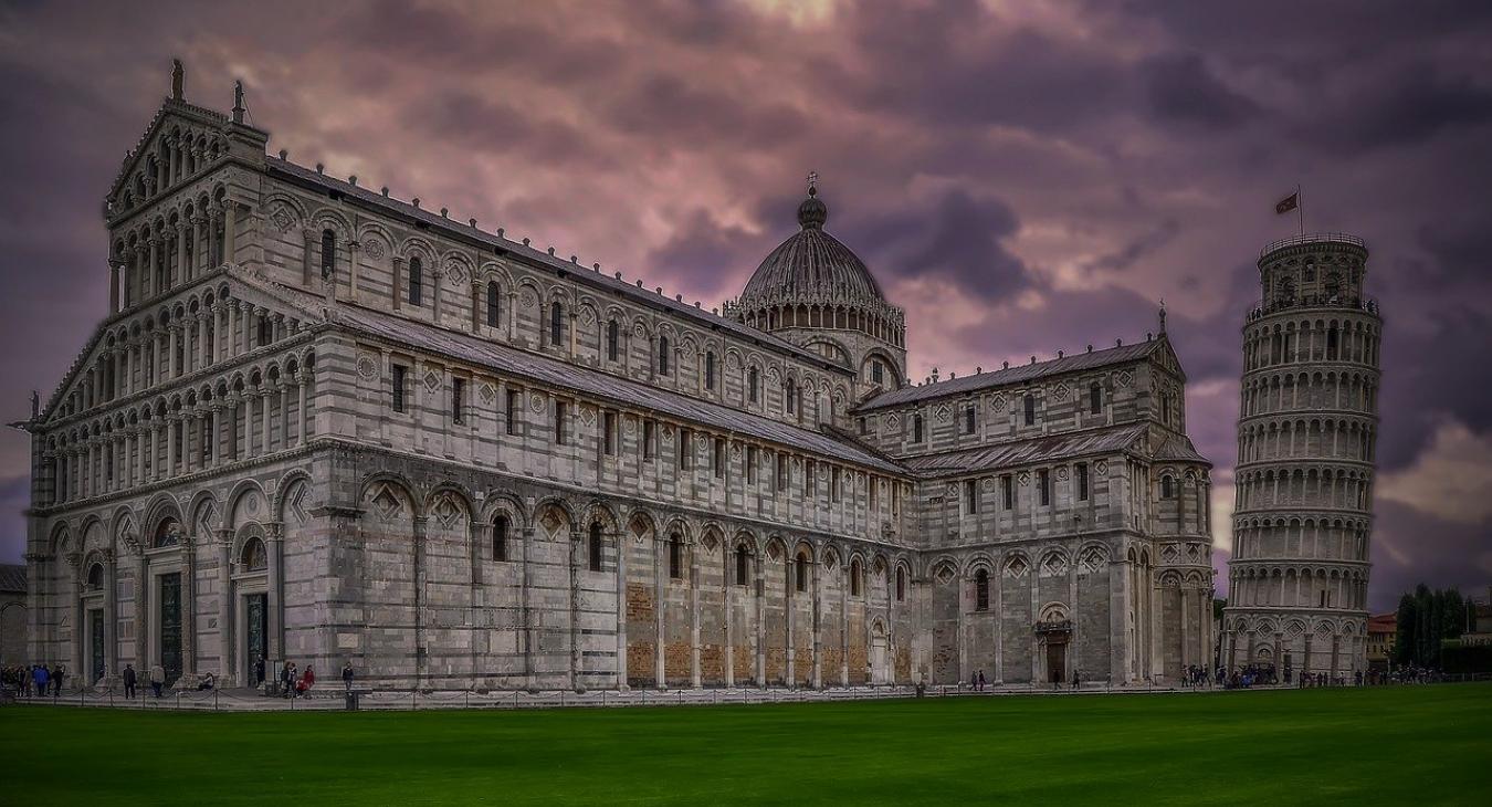 Complejo de Pisa: Torre, baptisterio y Catedral.