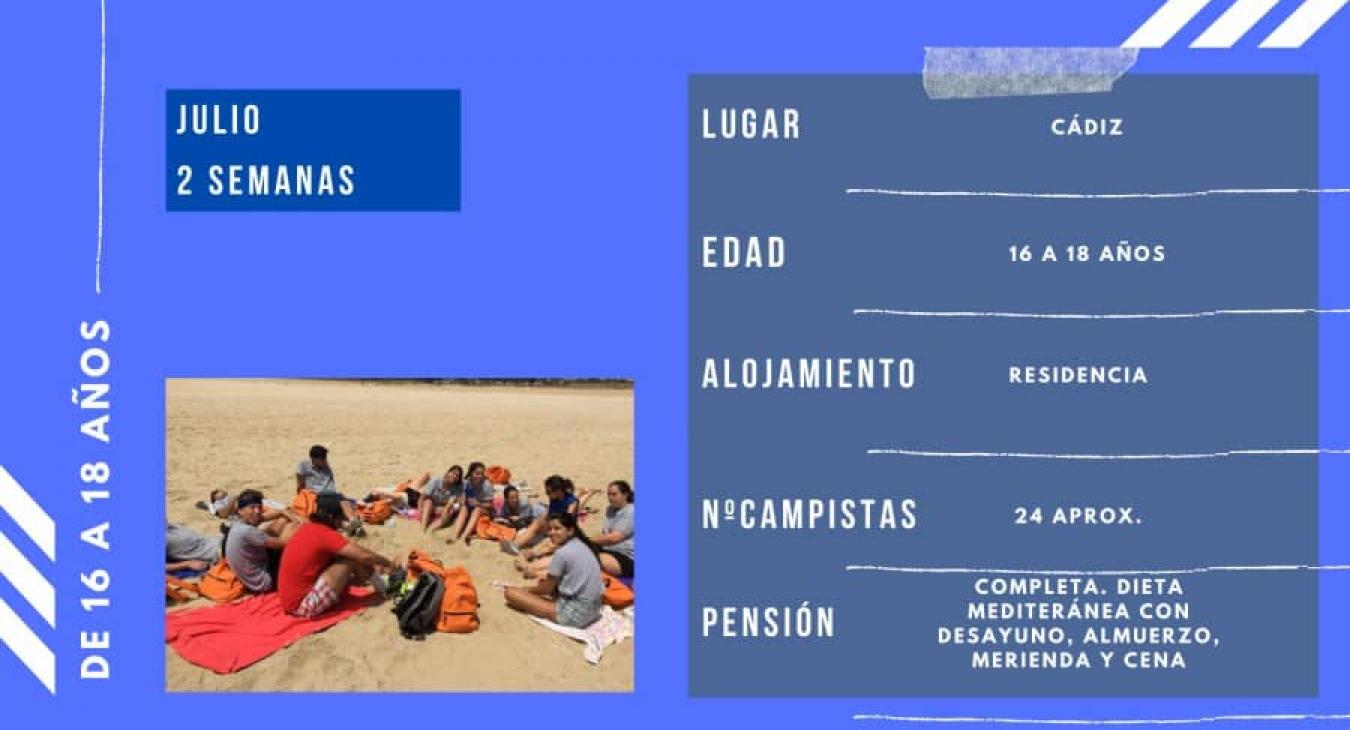 Características del campamento de verano en inglés en España para jóvenes de 16 a 18 años